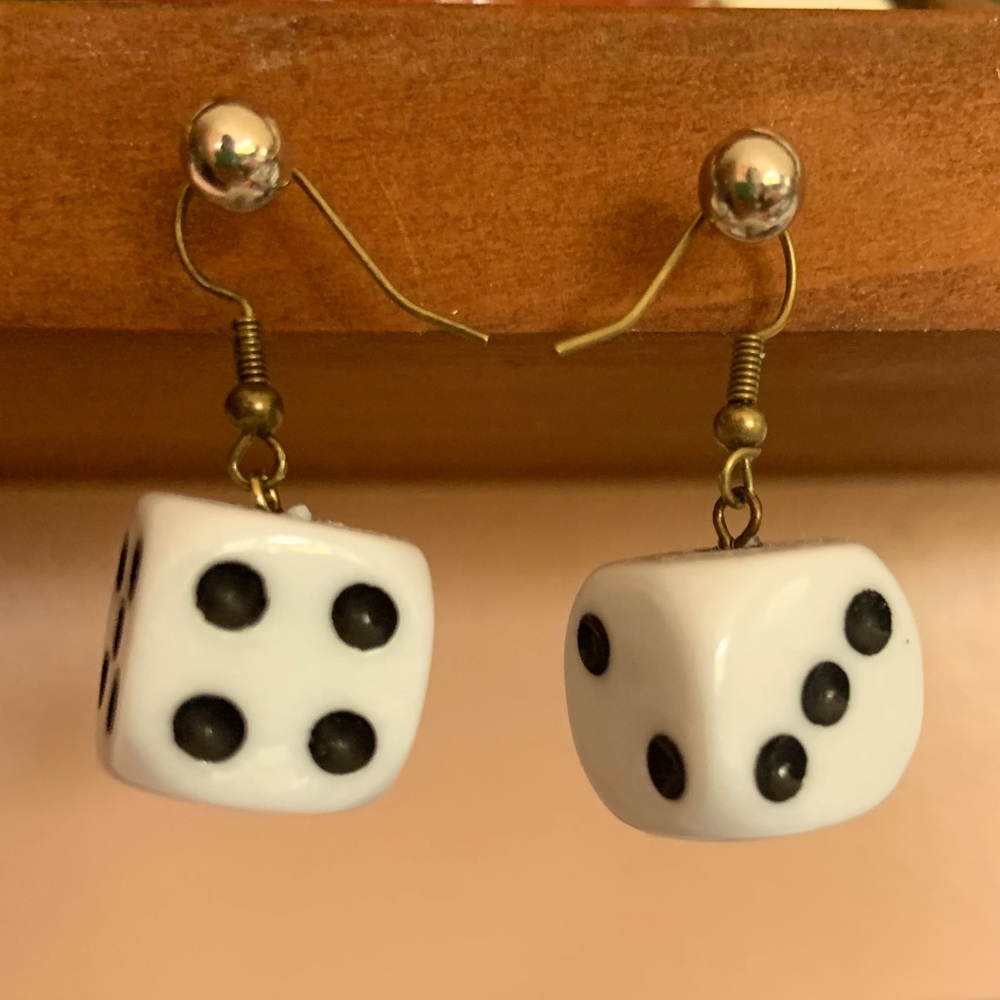 Dice earrings